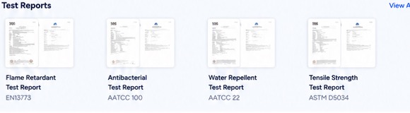 Curtain test reports
