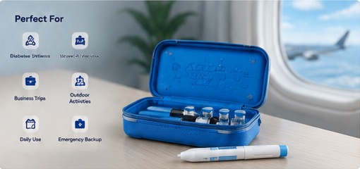 Insulin cooling case travel use